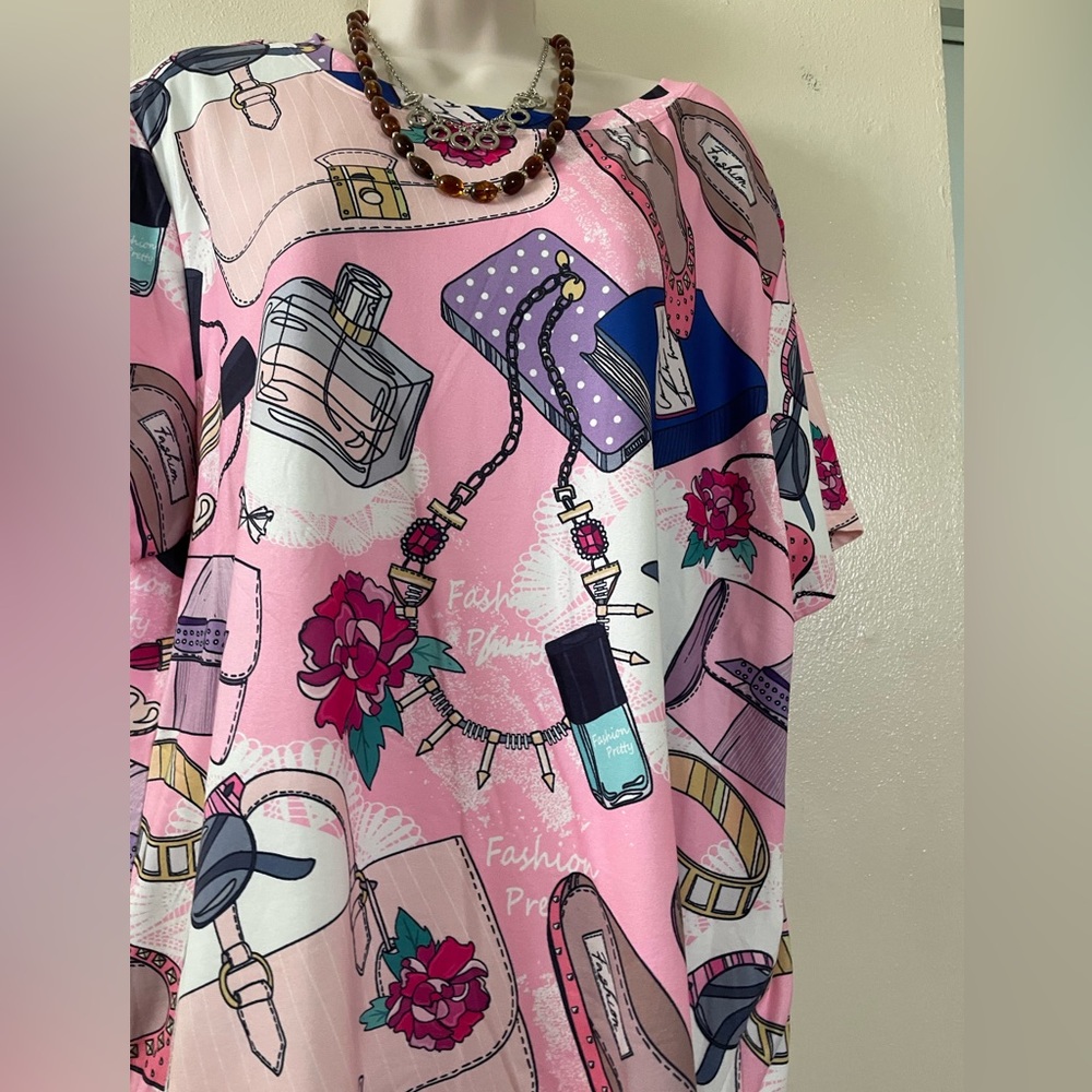 3X blouse fashion . Pink - Picture 3 of 7